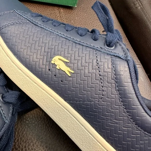 Lacoste Womens Carnaby EVO119 Navy/Off white shoes - Picture 9 of 12